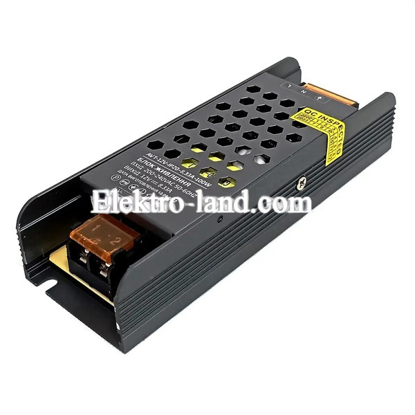 Блок питания 100W AVT-100-12V-8.3A мини (100Вт 12В 8.3А) компактный для светодиодной LED ленты, модулей, линеек.